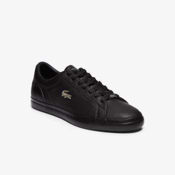 Lacoste Lerond Leather and Synthetic Sneakers - Tenisky Pánské Černé | CZ-G7uyqF